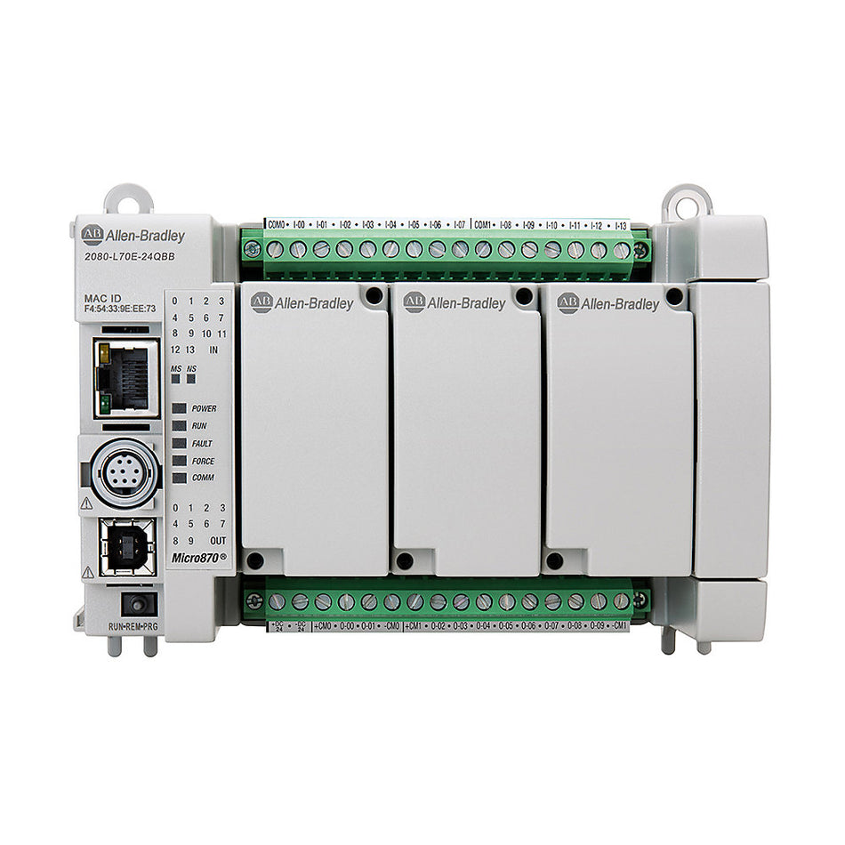 Allen-Bradley 2080-L70E-24QBB Micro870 24 I/O EtherNet/IP Controller New Original