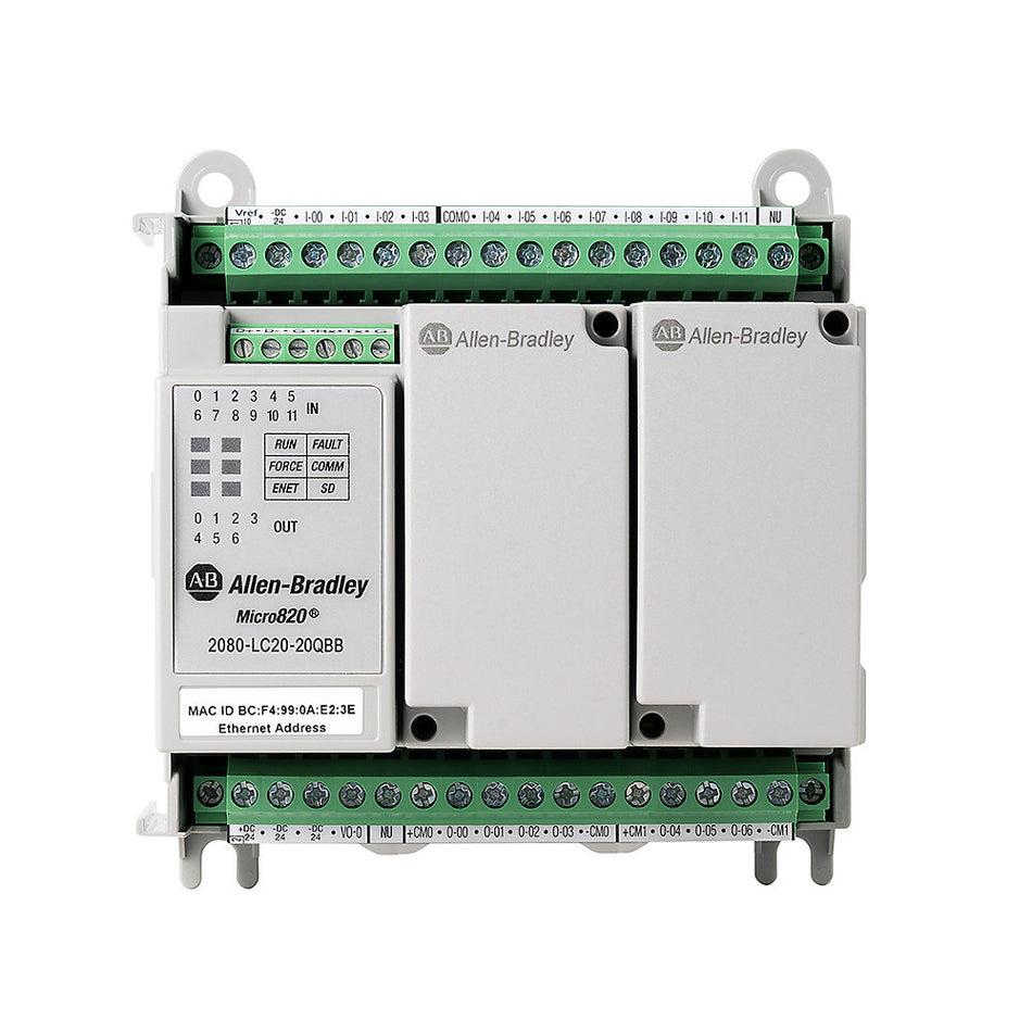 Allen-Bradley 2080-LC20-20QBB Micro820 20 I/O Ethernet/IP Controller New Original