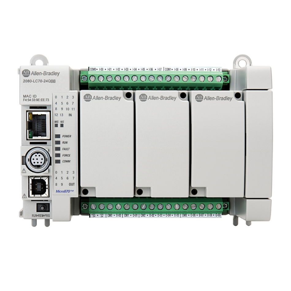 Allen-Bradley 2080-LC70-24QBB Micro870 24 I/O ENet/IP Controller New Original